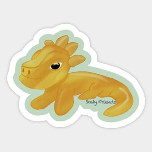 Yoel the Yellow Dino- The Scaly Friend's Collection Artwort By TheBlinkinBean Sticker